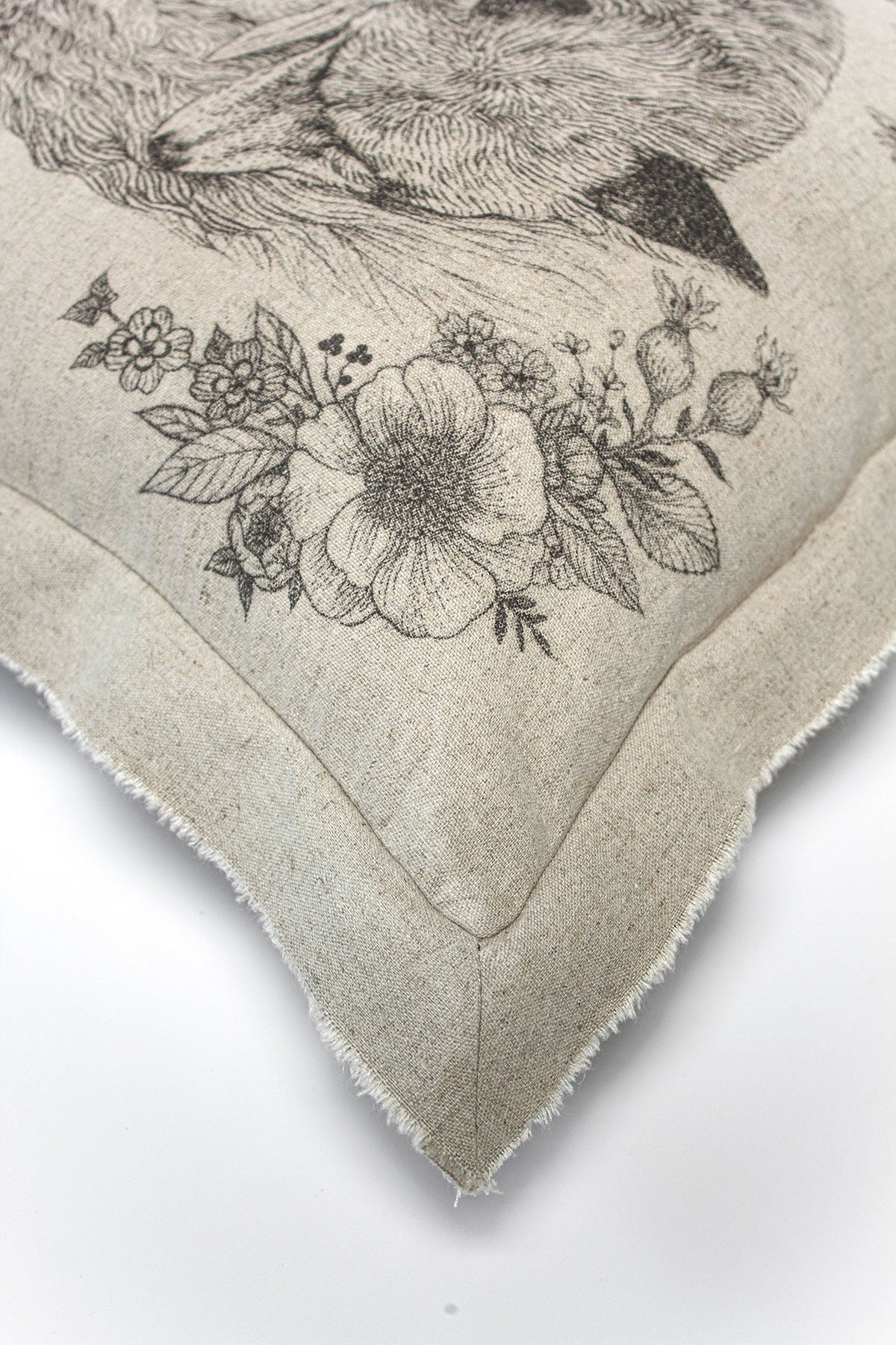 Details of Hideaway Cushion by Hello Big Hug. Illustration by Tattoo Artist Suflanda